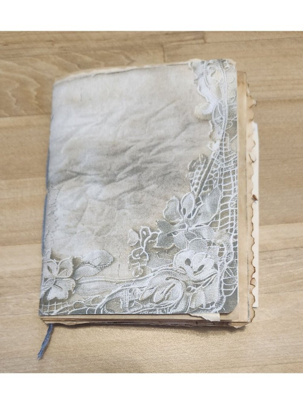 Junk Journal Made with Coffee Dyed Paper Handmade 64 pages